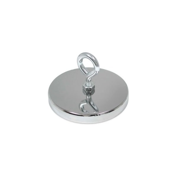 Master Magnetics Master Magnetics Ceramic Hang-It Magnet RB80EB with Attached Eyebolt 95 Lbs. Pull Chrome Plating - RB80EB