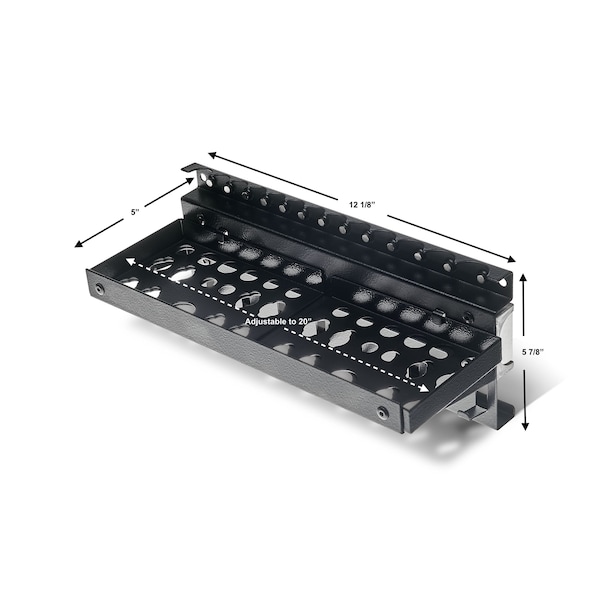 Triton Products 20 In. W x 5 In. D x 4.75 In. H Black Steel Magnetic Multi-Function Tool Holder - KTI-72465