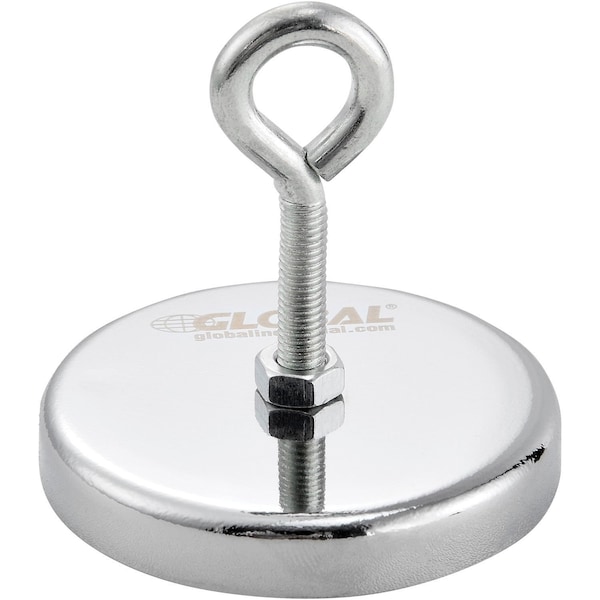 Global Industrial Ceramic Hang-It Magnet w/ Attached Eyebolt, 35 Lbs. Pull, 6PK - 320761