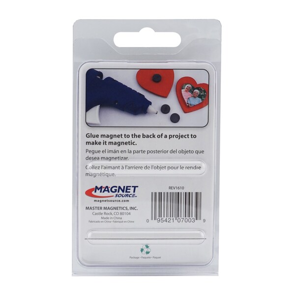 Master Magnetics Magnet Source .197 in. L X .701 in. W Black Disc Magnets 0.7 lb. pull 8 pc - 07003