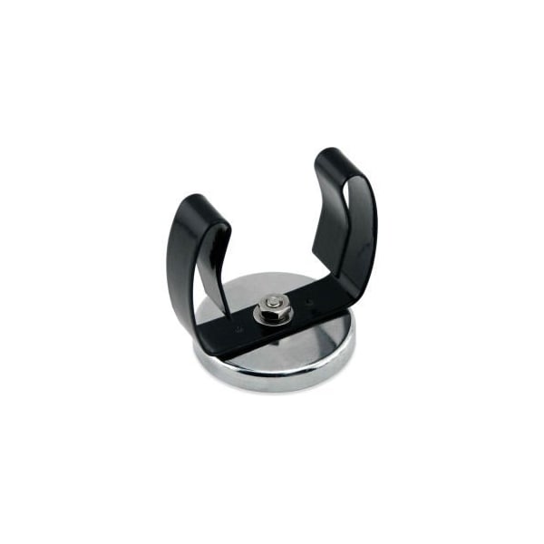 Master Magnetics Master Magnetics Ceramic Clip-It Magnet RB50BVCC w/Attached Black Clip 35 Lbs. Pull Chrome Plating - RB50BVCC