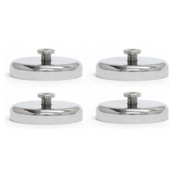 Mag-Mate Plated Cup Magnet w/T-Slot Stud, Ma, PK4 - MX1000RKHS4PK