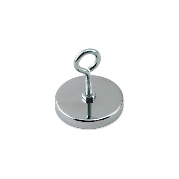 Master Magnetics Master Magnetics Neodymium Hang-It Magnet RB50EBNEO with Attached Eyebolt 90 Lb. Pull Chrome Plating - Pkg Qty 100 - RB50EBNEO