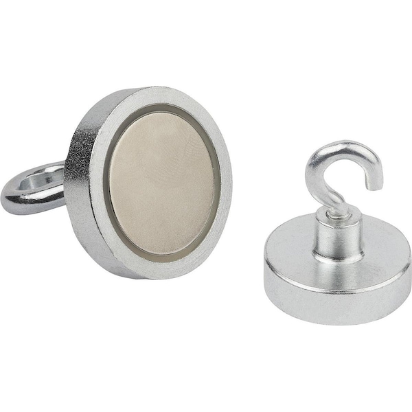Kipp Magnet Shallow Pot Magnet Ndfeb, Round, Comp:Steel, D=25 - K1402.25