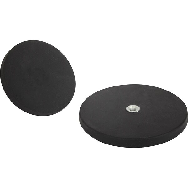 Kipp Magnet Shallow Pot Magnet M04 H=6 Ndfeb, Round, Comp:Rubber, Comp:Black, D=22 - K0562.01