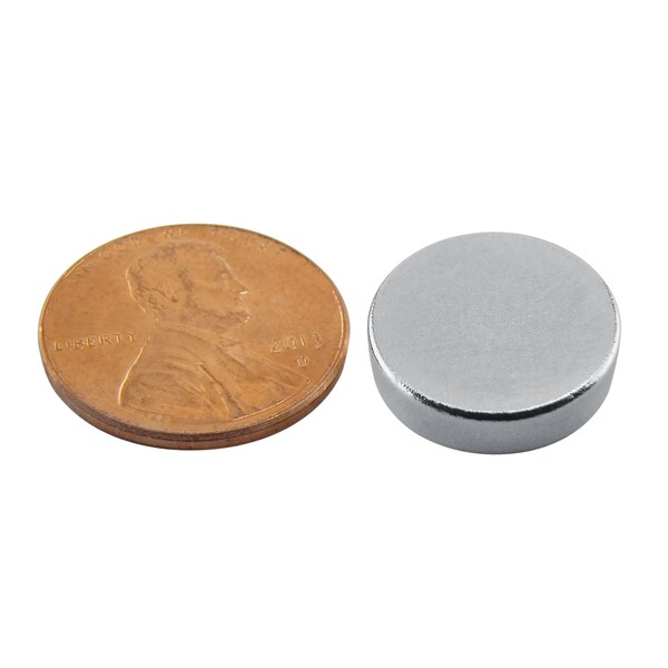 Master Magnetics Magnet Source .118 in. L X .472 in. W Silver Super Disc Magnets 4.3 lb. pull 6 pc - 07046