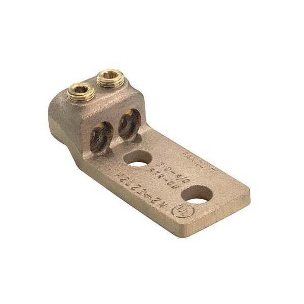 Conector mecánico de cobre Panduit, 2 orificios, 2 barriles, 2/0 STR - 4/0, H2L21-2N-2 - H2L21-2N-2