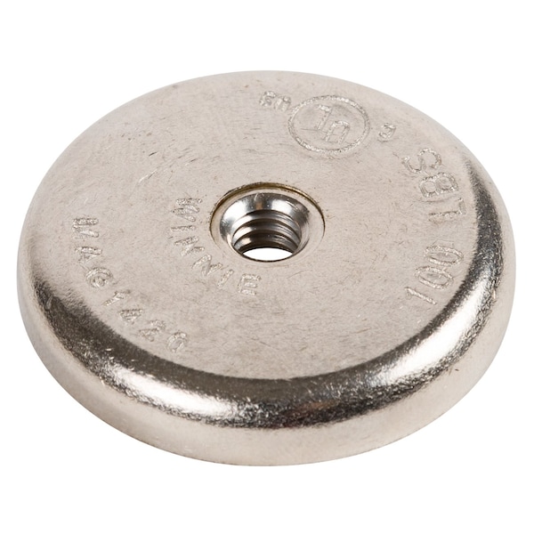 Winnie Industries 1/4-20 Magnetic Mount Up to 100 lbs, Female Threaded, 100PK - WMAG1420
