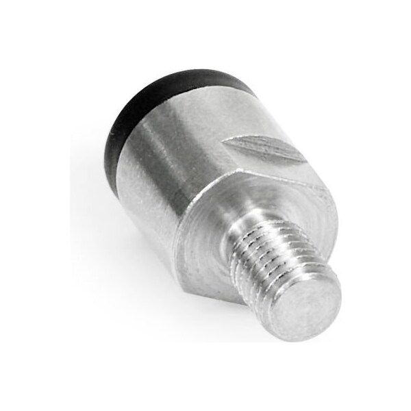 J.W. Winco Retaining Magnet Rod-Shape 52.5-ND-20-M10, w/Stud & Rubber Jacket, Magnetic Surface, .79" Dia. Steel - 52.5-ND-20-M10