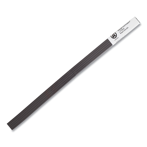 U Brands Magnetic Card Holders, 6 x 0.5, Black, PK10 - 5158U00-50
