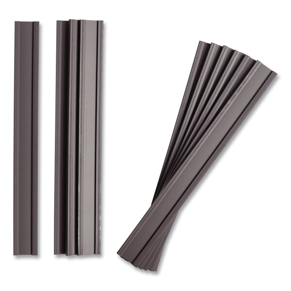 U Brands Magnetic Card Holders, 6 x 0.5, Black, PK10 - 5158U00-50