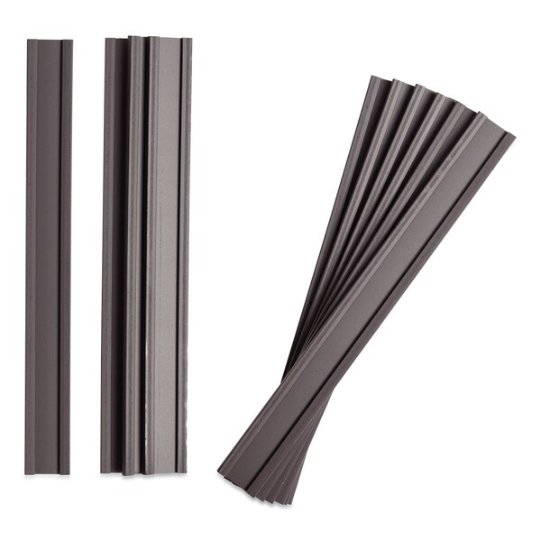 U Brands Magnetic Card Holders, 6 x 0.5, Black, PK10 - 5158U00-50