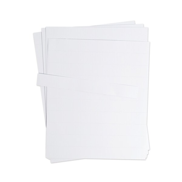 U Brands Data Card Replacement Sheet, 8.5 x 11 Sheets, White, PK10 - 5165U06-48