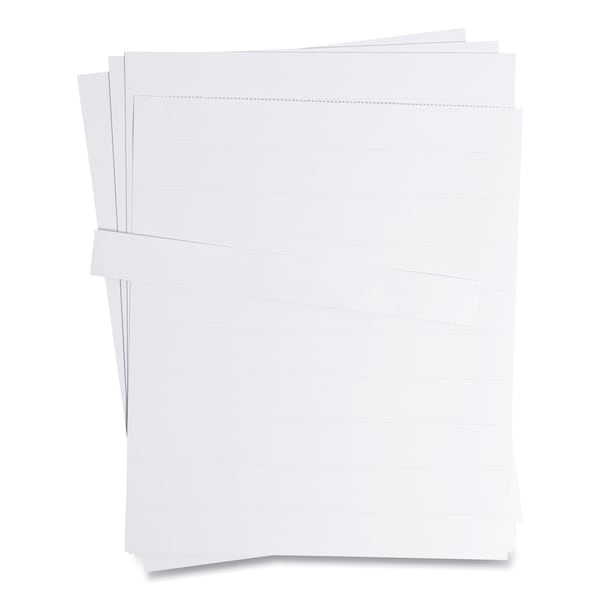 U Brands Data Card Replacement Sheet, 8.5 x 11 Sheets, White, PK10 - 5165U06-48