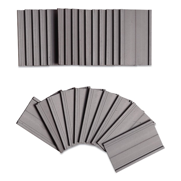 U Brands Magnetic Card Holders, 2 x 1, Black, PK25 - 5142U00-54