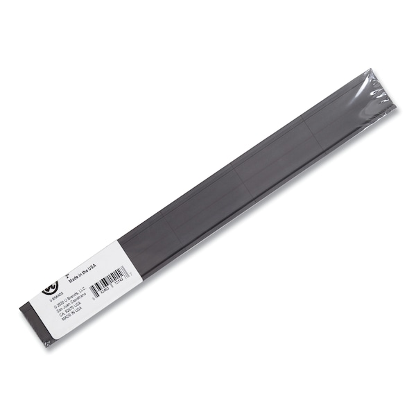 U Brands Magnetic Card Holders, 2 x 1, Black, PK25 - 5142U00-54