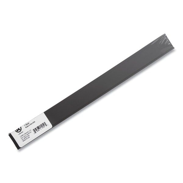 U Brands Magnetic Card Holders, 6 x 1, Black, PK10 - 5159U00-30
