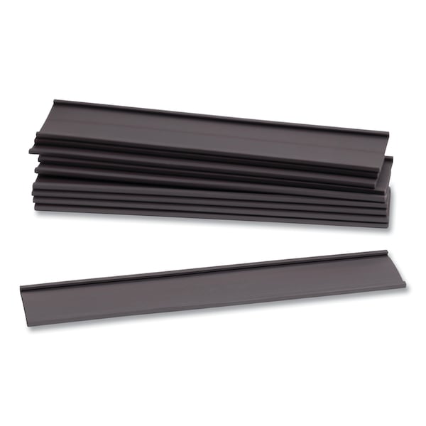 U Brands Magnetic Card Holders, 6 x 1, Black, PK10 - 5159U00-30