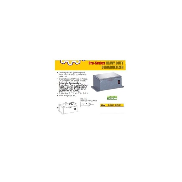 H & H Industrial Products Pro-Series Plate Type Demagnetizer 110V/1Ph - 3401-0601
