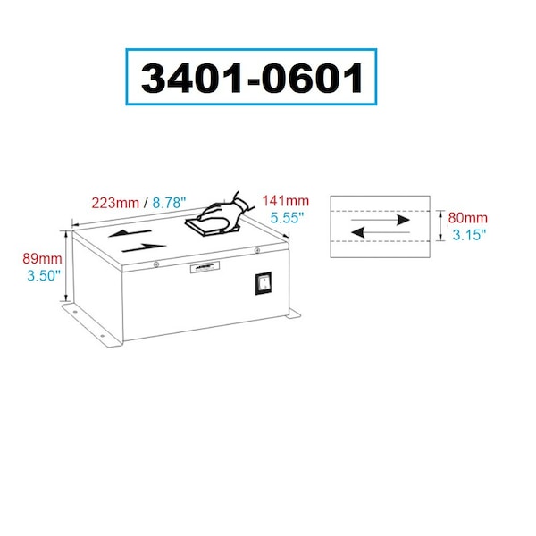 H & H Industrial Products Pro-Series Plate Type Demagnetizer 110V/1Ph - 3401-0601