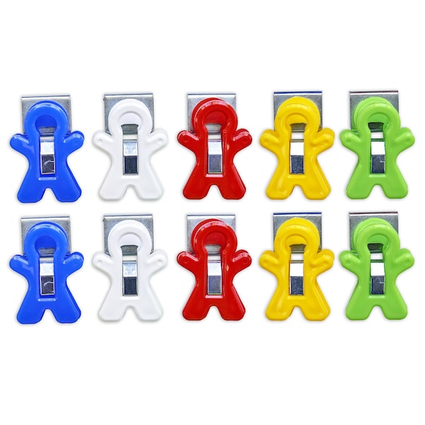 The Pencil Grip Magnet Man Magnetic Clip, Assorted Colors, in Bucket, 40PK - TPG-132
