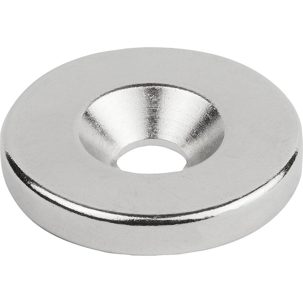 Kipp Raw Magnet Ring Magnet, Form:A Ndfeb, D1=5, 5 ±0, 1, D=24 ±0, 1 - K1405.24