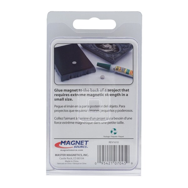 Master Magnetics Magnet Source .118 in. L X .315 in. W Silver Super Disc Magnets 2.9 lb. pull 10 pc - 07045