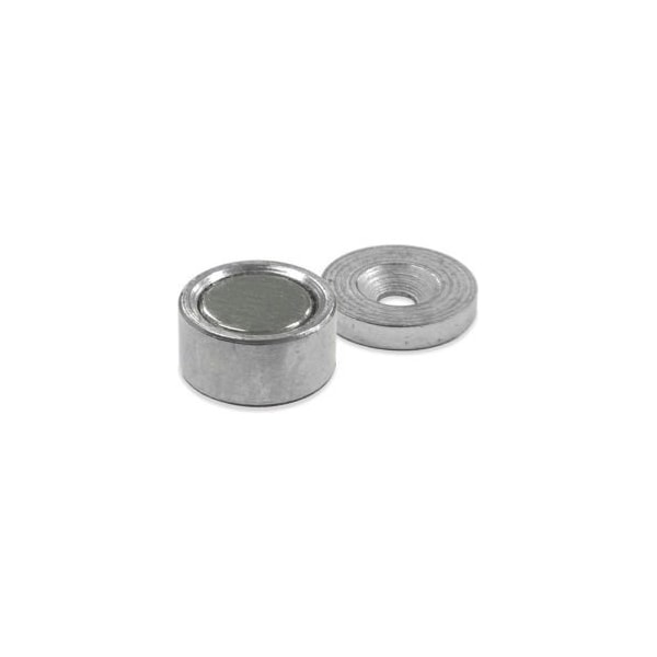 Master Magnetics Master Magnetics Neodymium Latch Magnet NMLKIT2 - 6 Lbs. Pull Nickel - Chrome Plating - Pkg Qty 25 - NMLKIT2