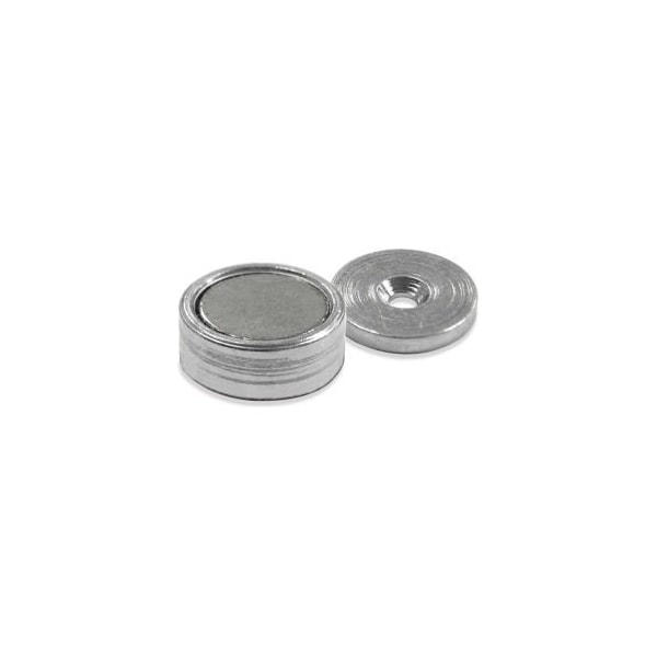 Master Magnetics Master Magnetics Neodymium Latch Magnet NMKKIT3 - 16 Lbs. Pull Nickel - Chrome Plating - Pkg Qty 25 - NMKKIT3