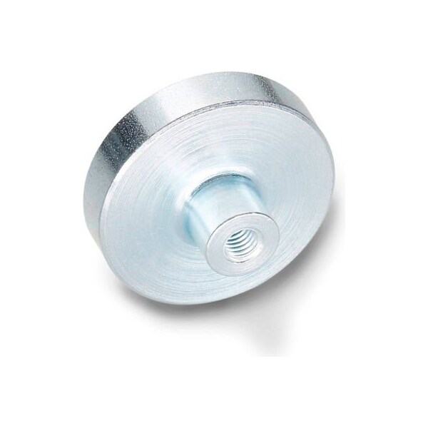 J.W. Winco Retaining Magnet Assembly 50.2-HF-100-M12, Disc-Shaped w/ Threaded Bushing, 3.94" Dia, Steel - 50.2-HF-100-22-M12