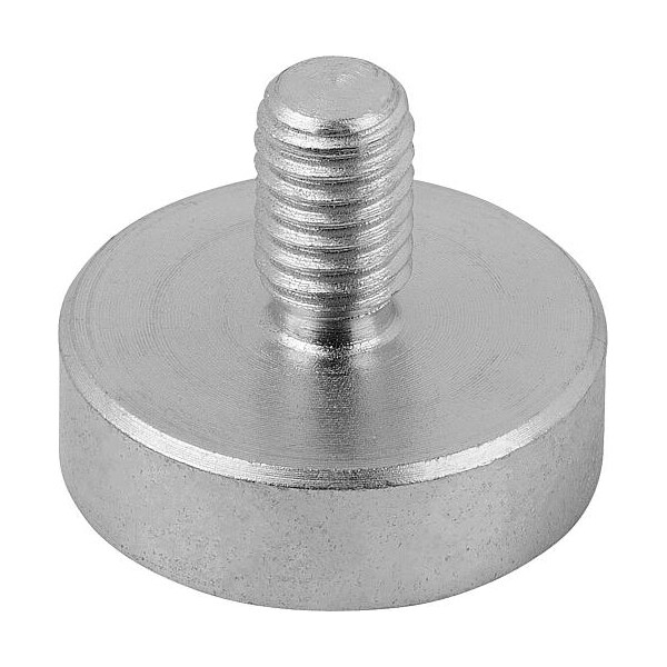 Kipp Magnet, neodymium, shallow pot, dia. 25 mm, M6 external thread - K0553.27