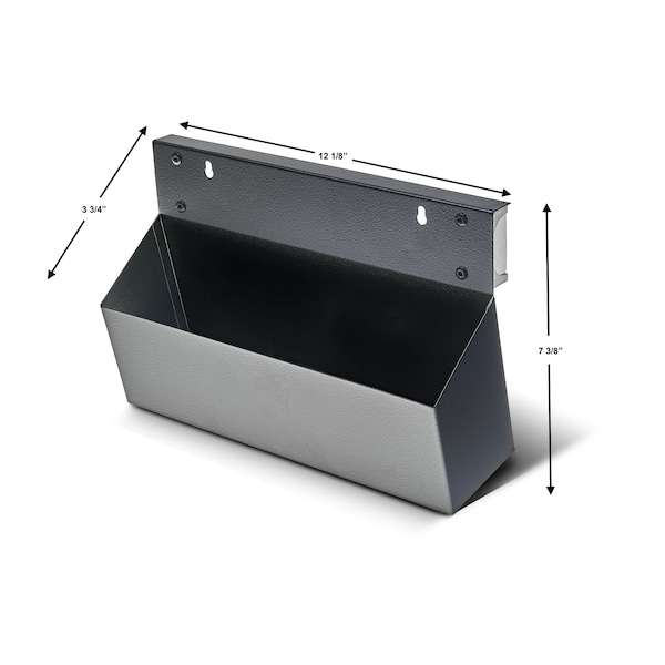 Triton Products 12 In. L x 3.5 In. W x 5 In. H Black Powder Coated Steel Magnetic Tool Box - KTI-72460