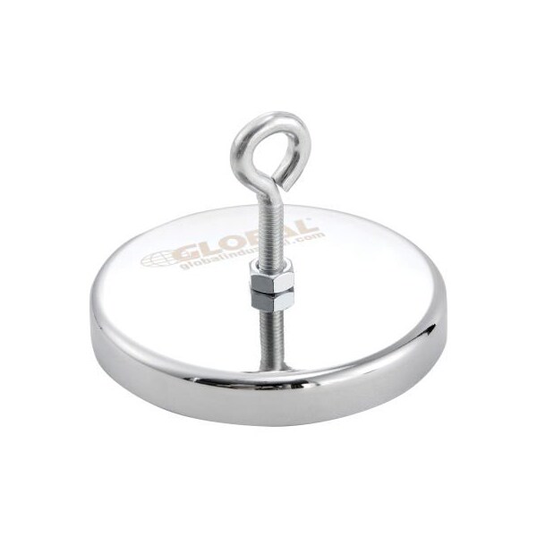 Dailymag Magnetic Tech - Ningbo Global Industrial Ceramic Hang-It Magnet w/ Attached Eyebolt 95 Lbs. Pull 6/Pack - 320759