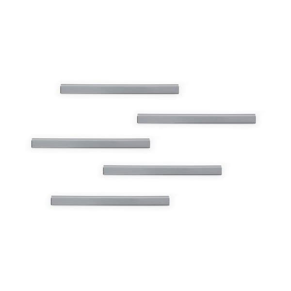 Durable Office Products Rail, Magstrip, 8-1/4inWx5/8inH, Silver, 10PK - DBL470623