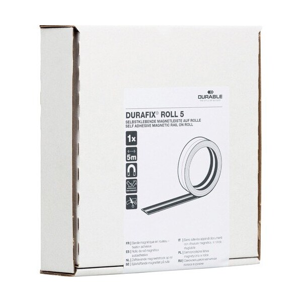 Durable Office Products Roll, Magstrip, 16-1/2inWx5/8inH, Silver - DBL470823