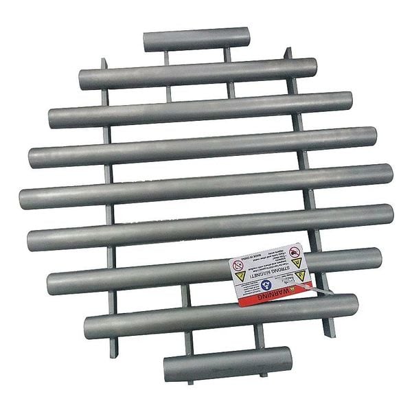 Zoro Select Magnetic Grate, Round, Rare Earth, 18in dia - 34TA42