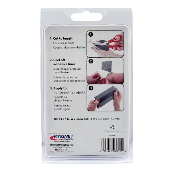 Master Magnetics Magnet Source 120 in. L X 1 in. W Black Magnetic Tape - 07019