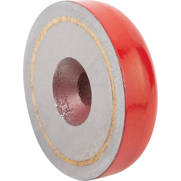 Kipp Magnet Shallow Pot Magnet|1 Alnico, Round, Comp:Steel, Comp:Red, D1=5, D=29 - K0558.02