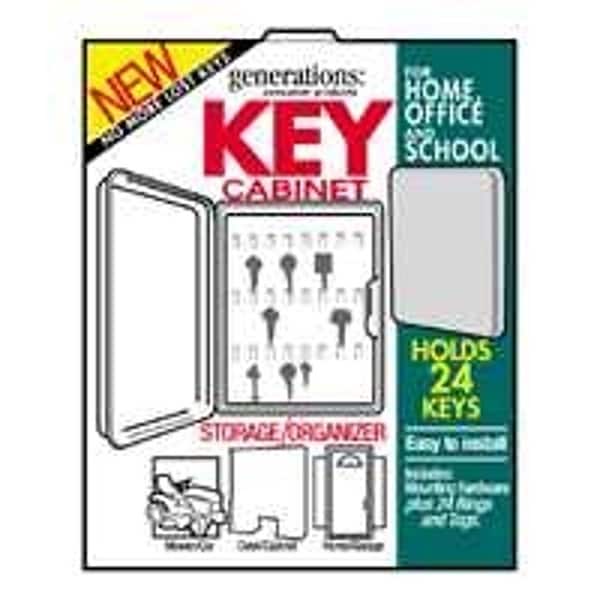 Hy-Ko Key Cabinet, Plastic, Almond, 8-1/4 in W, 10-1/2 in H - KO302