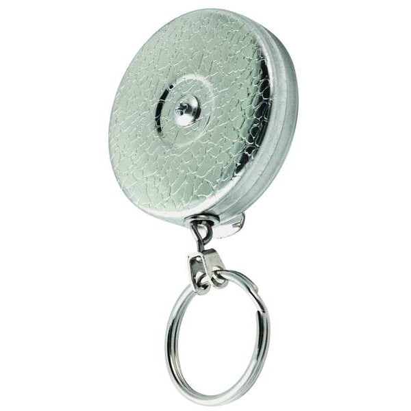 Zoro Select Key Reel, Chrome, Stainless Steel Chain, Chrome Texture - 0005-011