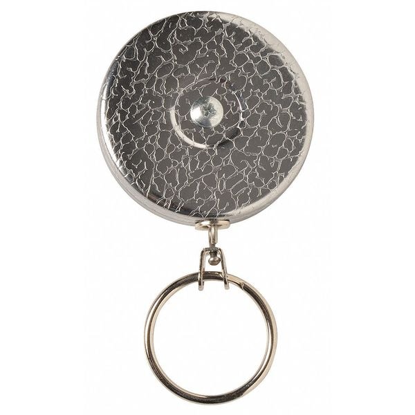 Zoro Select Key Reel, Chrome, Stainless Steel Chain, Chrome Texture - 0005-011