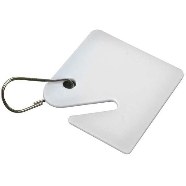 Zoro Select Blank Key Tags, 1 1/2 in H x 1 1/2  inW, White, 50 PK - 2NEU1