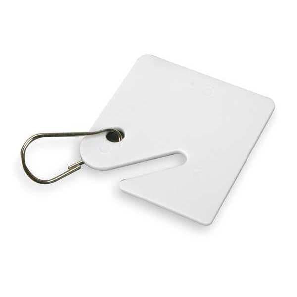 Zoro Select Blank Key Tags, 1 1/2 in H x 1 1/2  inW, White, 50 PK - 2NEU1