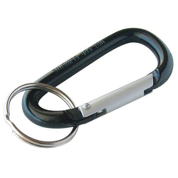 Lucky Line Key Chain, Black, Anodized aluminum, C-Clip (Large), 5 PK - 4612005