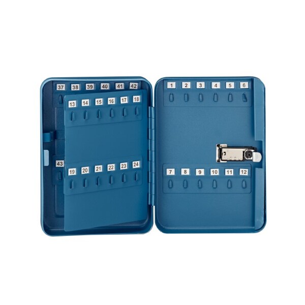 Adiroffice 48-Key Steel Secure Key Cabinet with Combination Lock, Blue, PK2 - ADI682-48-BLU-2PK