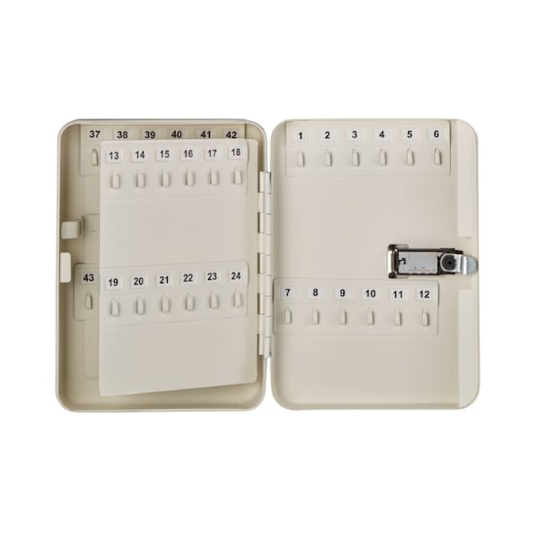Adiroffice 48-Key Steel Secure Key Cabinet with Combination Lock, White, PK2 - ADI682-48-WHI-2PK