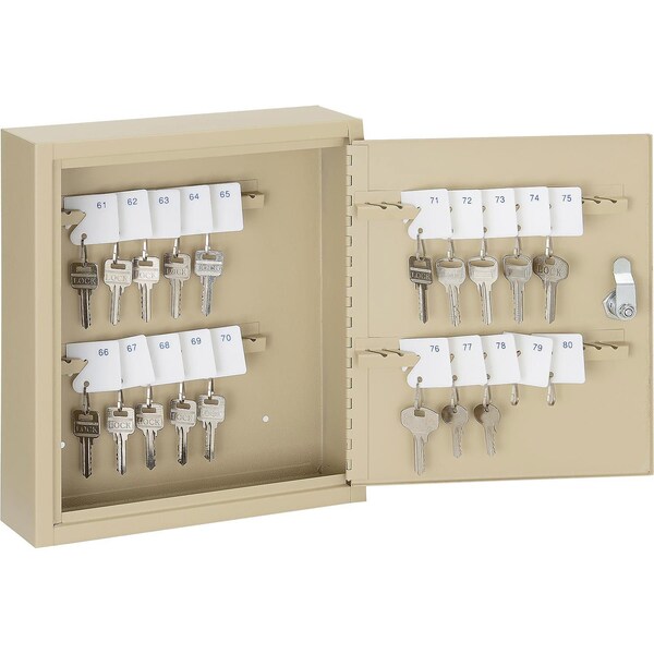 Global Industrial Key Cabinet, 60 Keys, 10-1/2x3x12-1/8, Sand - 493319