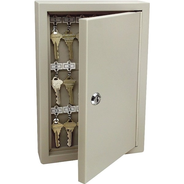 Kidde Key Cabinet, Steel, Clay, 8.11 in W, 12.04 in H, 3.19 in D - 001801