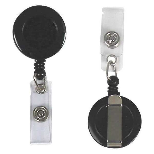 C-Line Products ID Card Rolls, Retracting, Black, PK25 - 89221