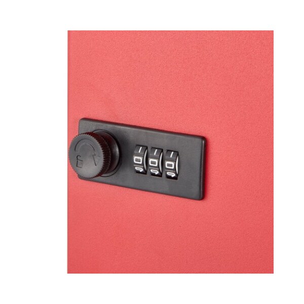 Adiroffice 30-Key Steel Secure Key Cabinet with Combination Lock, Red, PK2 - ADI682-30-RED-2PK